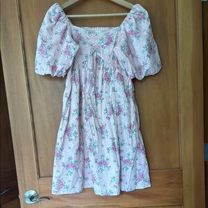 Janie and Jack Pink Puff Sleeve Sundress